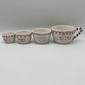 Rae Dunn Christmas Candy Cane HAVE A MERRY LITTLE CHRISTMAS Measuring Cups